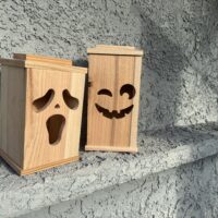 Cedar Wooden Lantern – Interchangeable Magnetic Faces