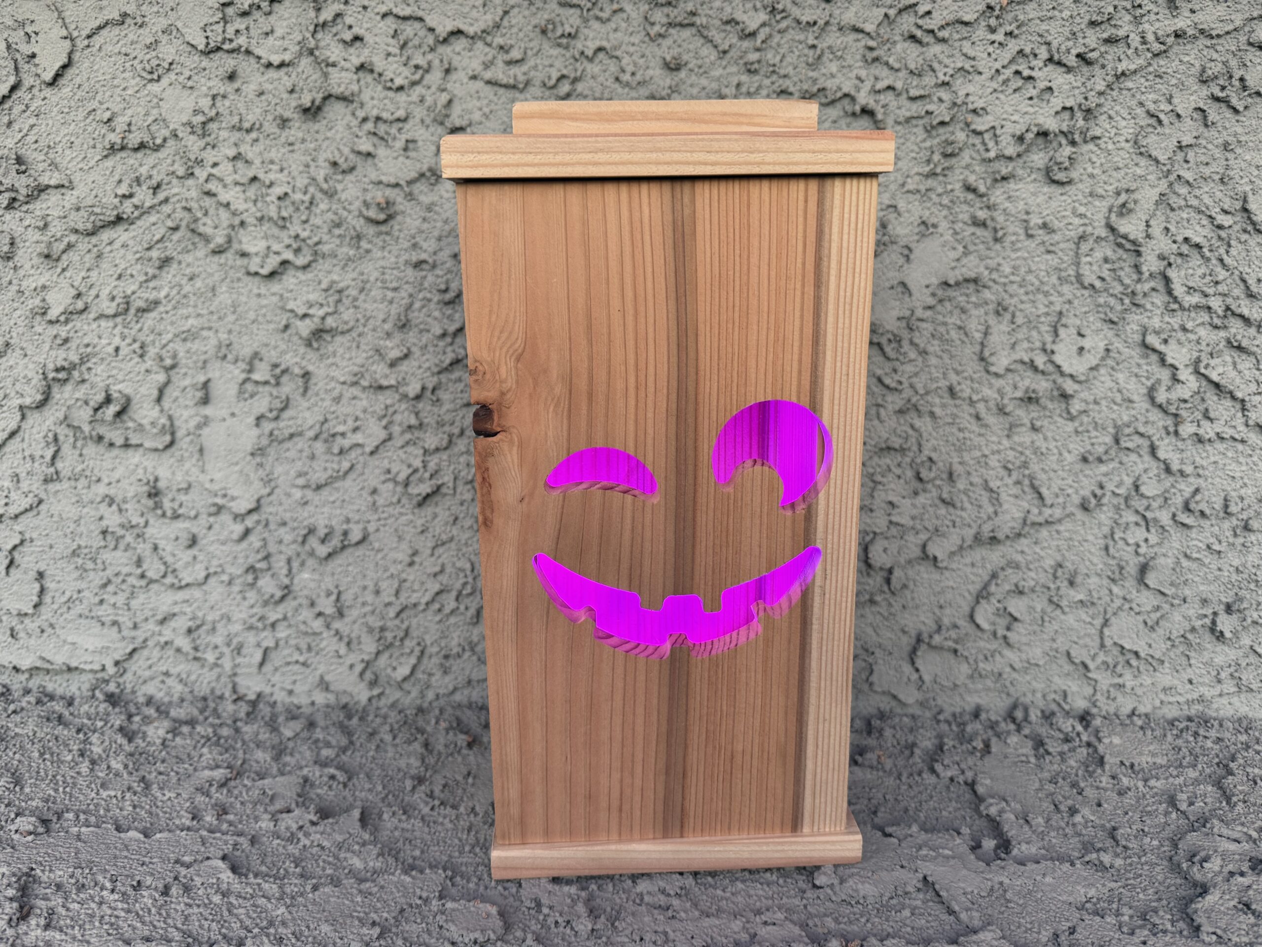 Cedar Wooden Lantern – Interchangeable Magnetic Faces - Image 7